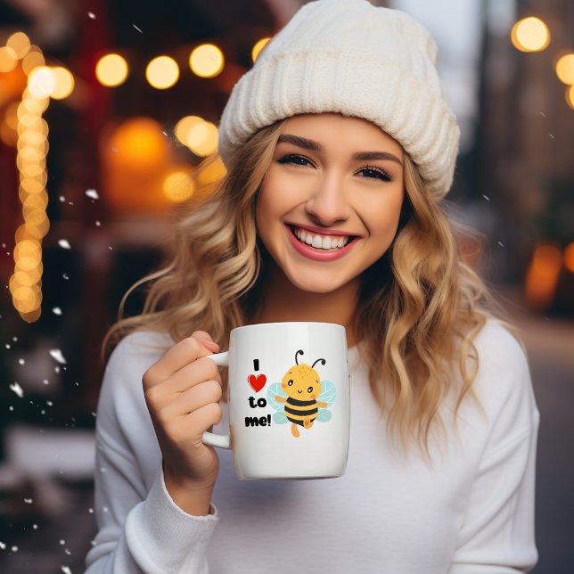 I love to bee me!  Two-Tone coffee mug (Creator Uploaded)