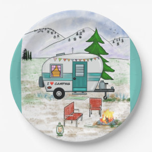 I love to camp paper plates