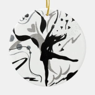 I Love To Dance! Ceramic Ornament