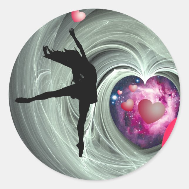 I Love To Dance! Classic Round Sticker (Front)