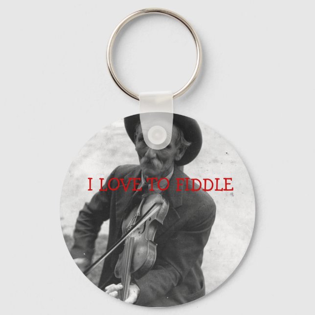 "I LOVE TO FIDDLE" KEYCHAIN (Front)