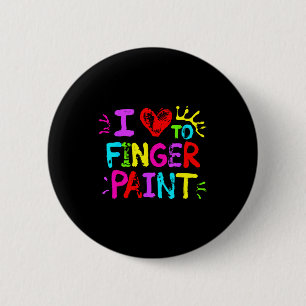 I Love To Finger Paint Couple Funny Valentine Day  2 Inch Round Button