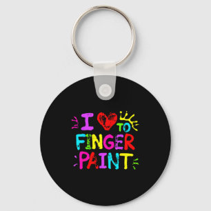 I Love To Finger Paint Couple Funny Valentine Day Keychain