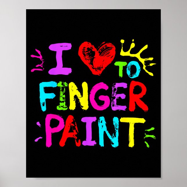 I Love To Finger Paint Couple Funny Valentine Day  Poster (Front)