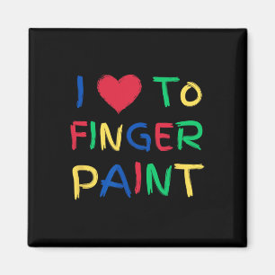 I Love To Finger Paint Couple Valentine Day Cute H Magnet