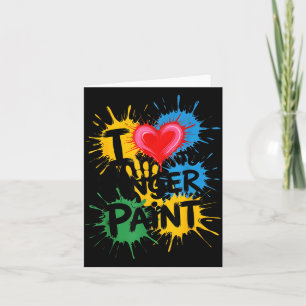 I Love To Finger Paint Couples Art Teacher Finger  Card