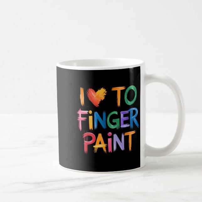 I Love To Finger Paint I'm Paint Couple Valentine  Coffee Mug (Right)