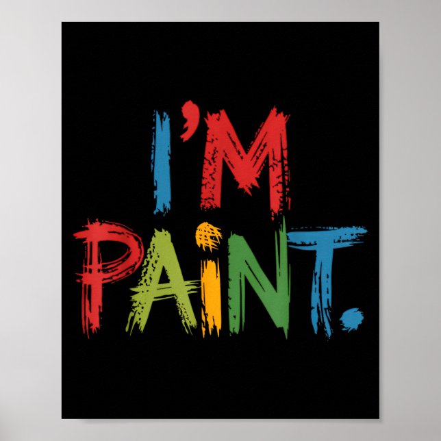 I Love To Finger Paint I'm Paint Funny Couple Vale Poster (Front)