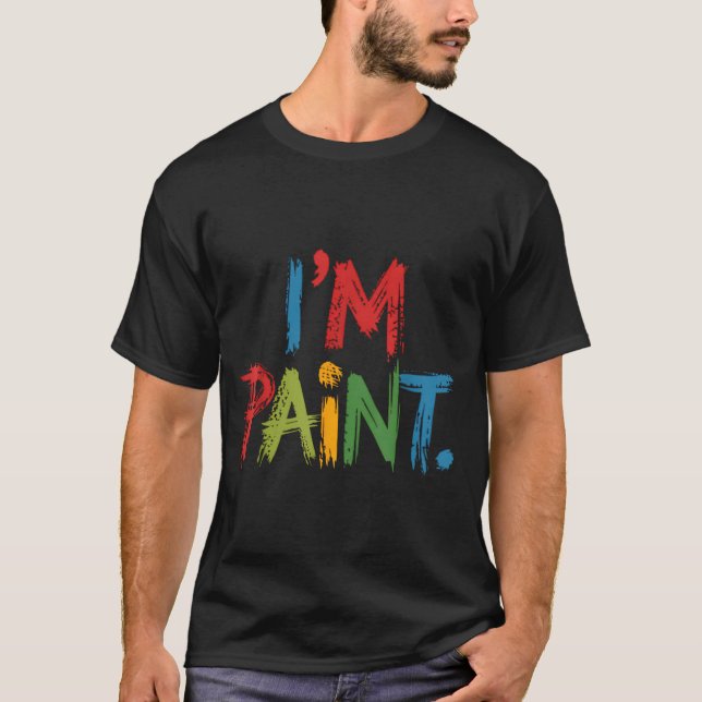 I Love To Finger Paint I'm Paint Funny Couple Vale T-Shirt (Front)