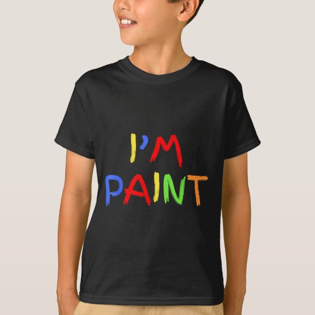 I Love To Finger Paint Tiny Red Heart I'm Paint Va T-Shirt (Front)