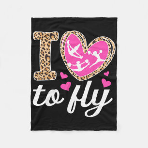 I Love To Fly Cheer Flyer Cheerleader Flyer Fleece Blanket