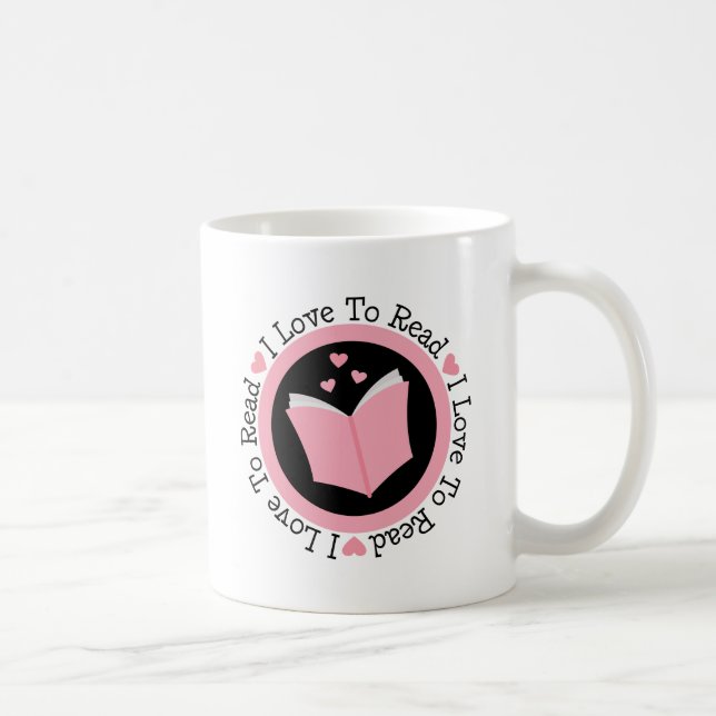 I Love To Read Book Lover Coffee Mug (Right)