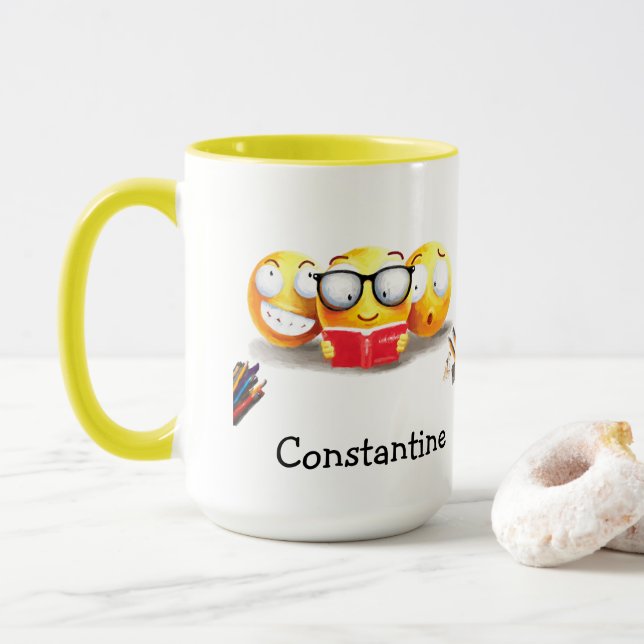 I Love To Read Books Reader Mug (With Donut)