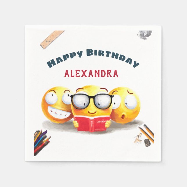 I Love To Read Books Reader Napkin (Front)