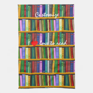 I love to read Books Thunder_Cove Kitchen Towel