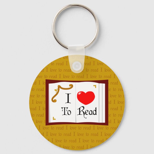 I Love To Read Keychain (Front)