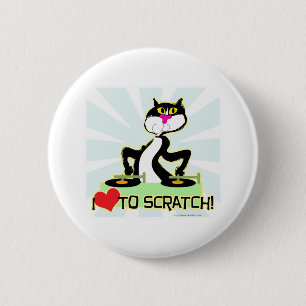 I love to Scratch 2 Inch Round Button