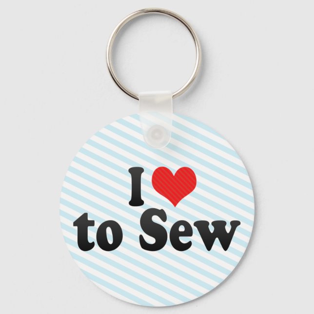 I Love to Sew Keychain (Front)