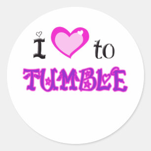 I Love to tumble Classic Round Sticker