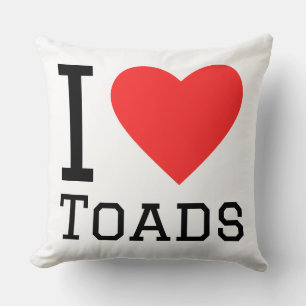I love toads throw pillow