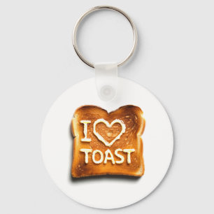 I Love Toast Keychain