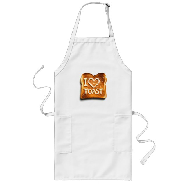 I Love Toast Long Apron (Front)