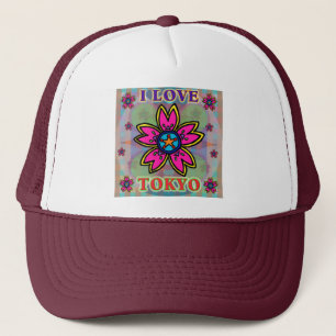 "I LOVE TOKYO" Casquette de fleurs