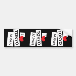 I Love Tokyo Japan Bumper Sticker