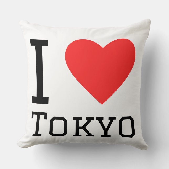 I love Tokyo  Throw Pillow (Front)