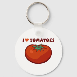 I Love Tomatoes Keychain