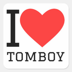 I love tomboy square sticker