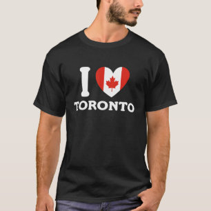 I Love Toronto Canada Heart Flag T-Shirt