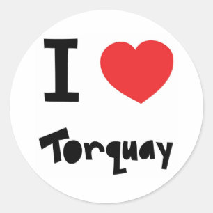 I love Torquay Classic Round Sticker