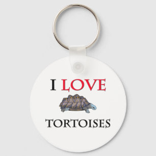 I Love Tortoises Keychain