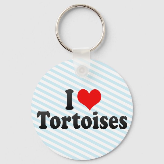 I Love Tortoises Keychain (Front)