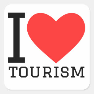 I love tourism square sticker