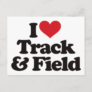 I Love Track and Field Postcard