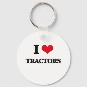 I Love Tractors Keychain