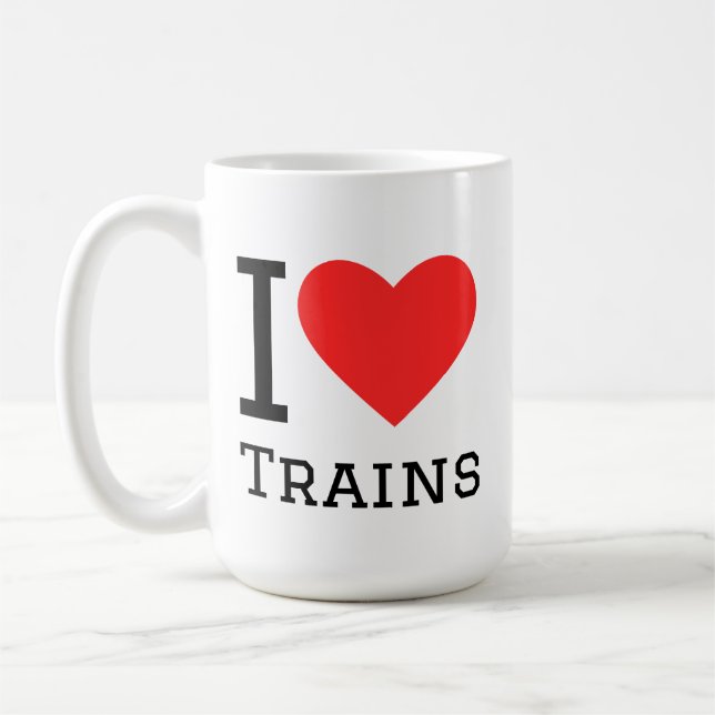 I love trains coffee mug (Left)