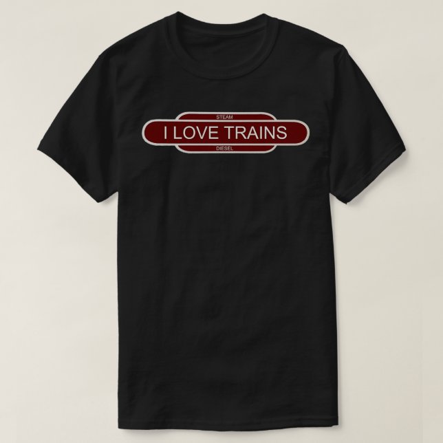 I love trains T-Shirt (Design Front)