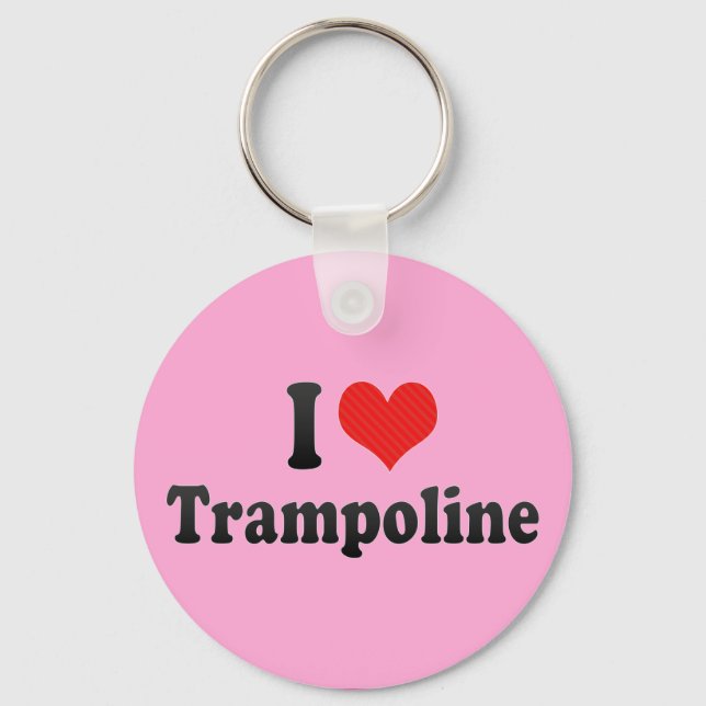 I Love Trampoline Keychain (Front)