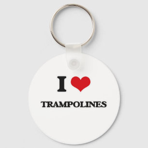 I Love Trampolines Keychain
