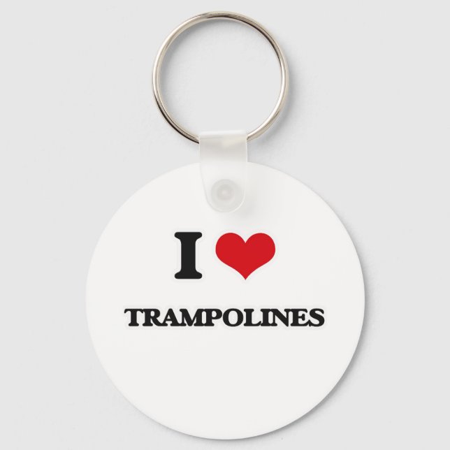 I Love Trampolines Keychain (Front)