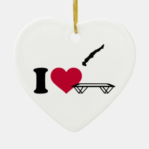 I love trampolining ceramic ornament