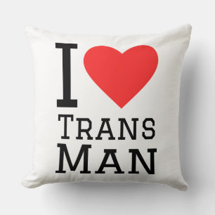 I love trans man throw pillow