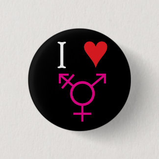 I Love Transgender 1 Inch Round Button