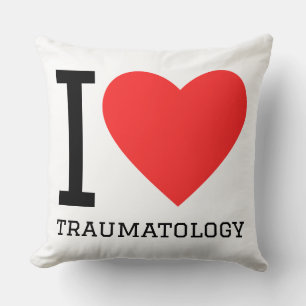I love traumatology throw pillow