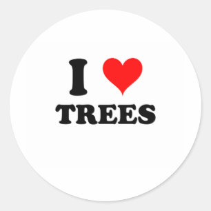 I Love Trees Classic Round Sticker