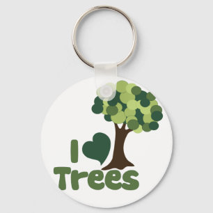 I love trees keychain