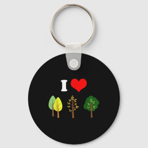 I Love Trees Nature Environmental Protection Plane Keychain